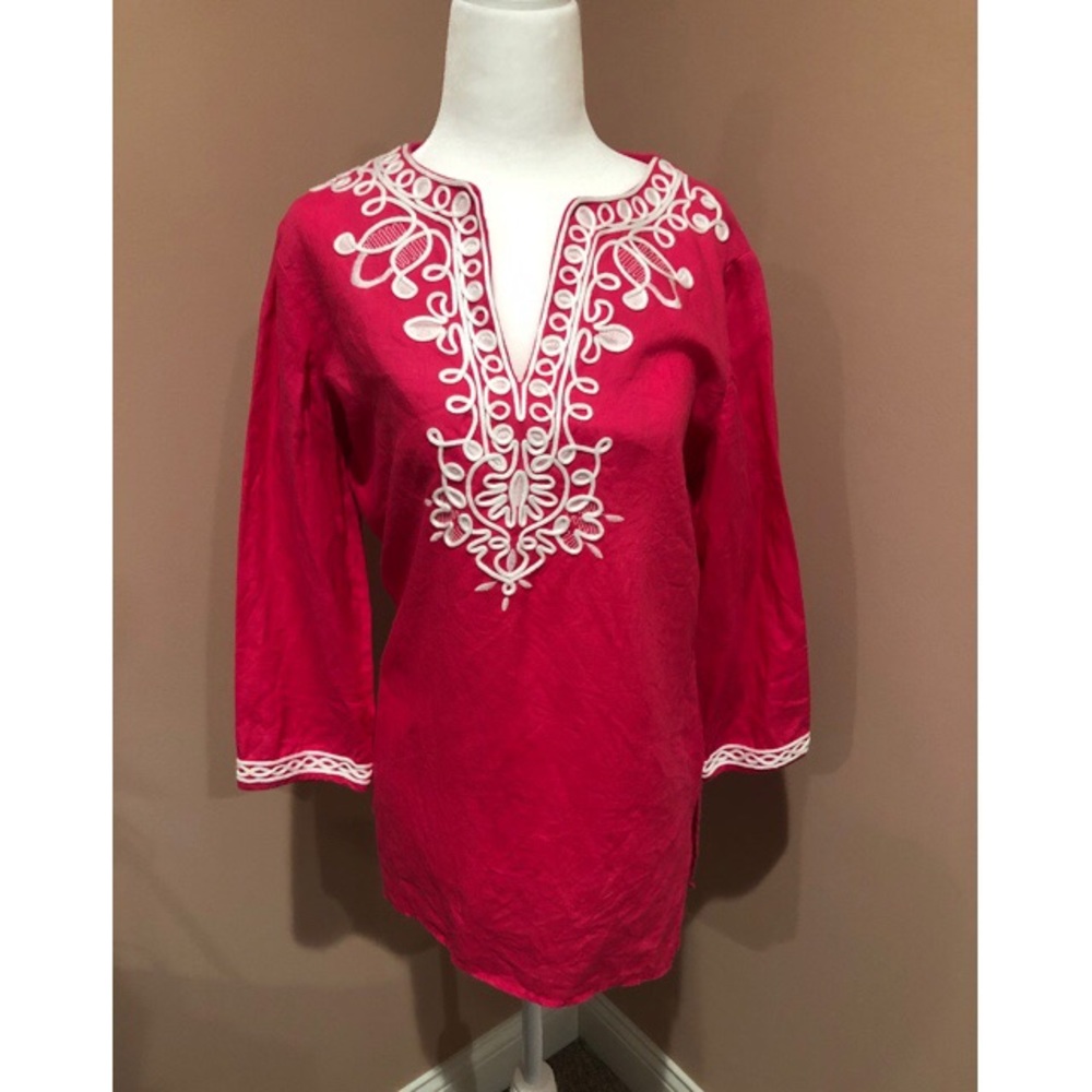 Fuschia tunic blouse